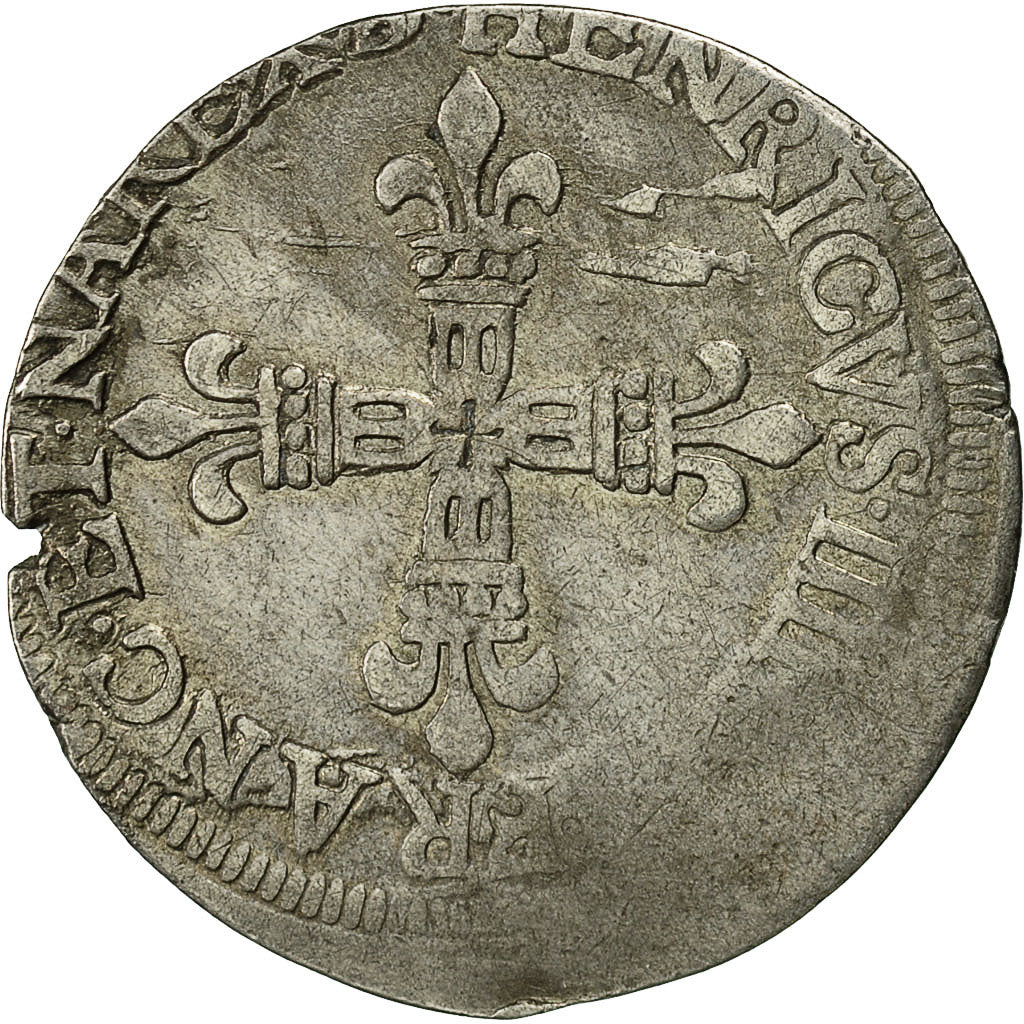 Monnaie, France, Henri IV, 1/4 Ecu, 1600, Morlaas, TTB, Argent, KM:1.2