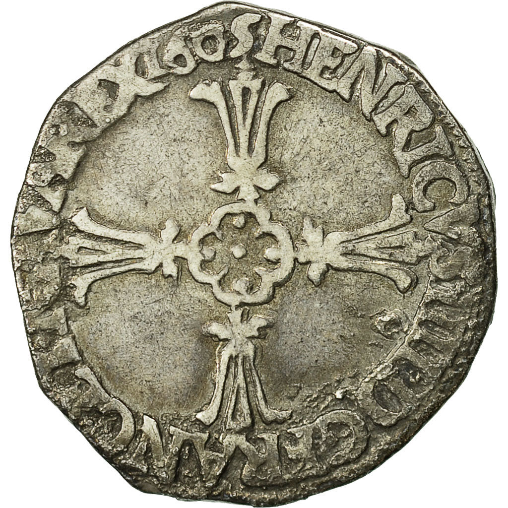 Monnaie, France, Henri IV, 1/8 Ecu, 1605, Rennes, TB+, Argent, Sombart:4688