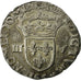 Moneda, Francia, Henri IV, 1/8 Ecu, 1598, Rennes, BC+, Plata, Sombart:4688
