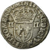 Moneda, Francia, Charles X, 1/4 Ecu, 1597, Nantes, BC+, Plata, Sombart:4670