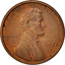 Coin, United States, Lincoln Cent, Cent, 1972, U.S. Mint, Denver, AU(50-53)