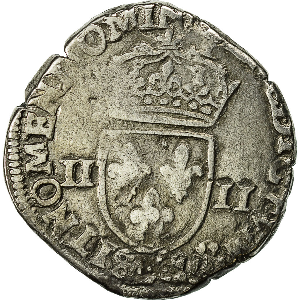 Monnaie, France, Henri III, 1/4 Ecu, 1584, Bayonne, TB+, Argent, Sombart:4662