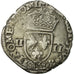 Coin, France, Henri III, 1/4 Ecu, 1584, Bayonne, VF(30-35), Silver, Sombart:4662