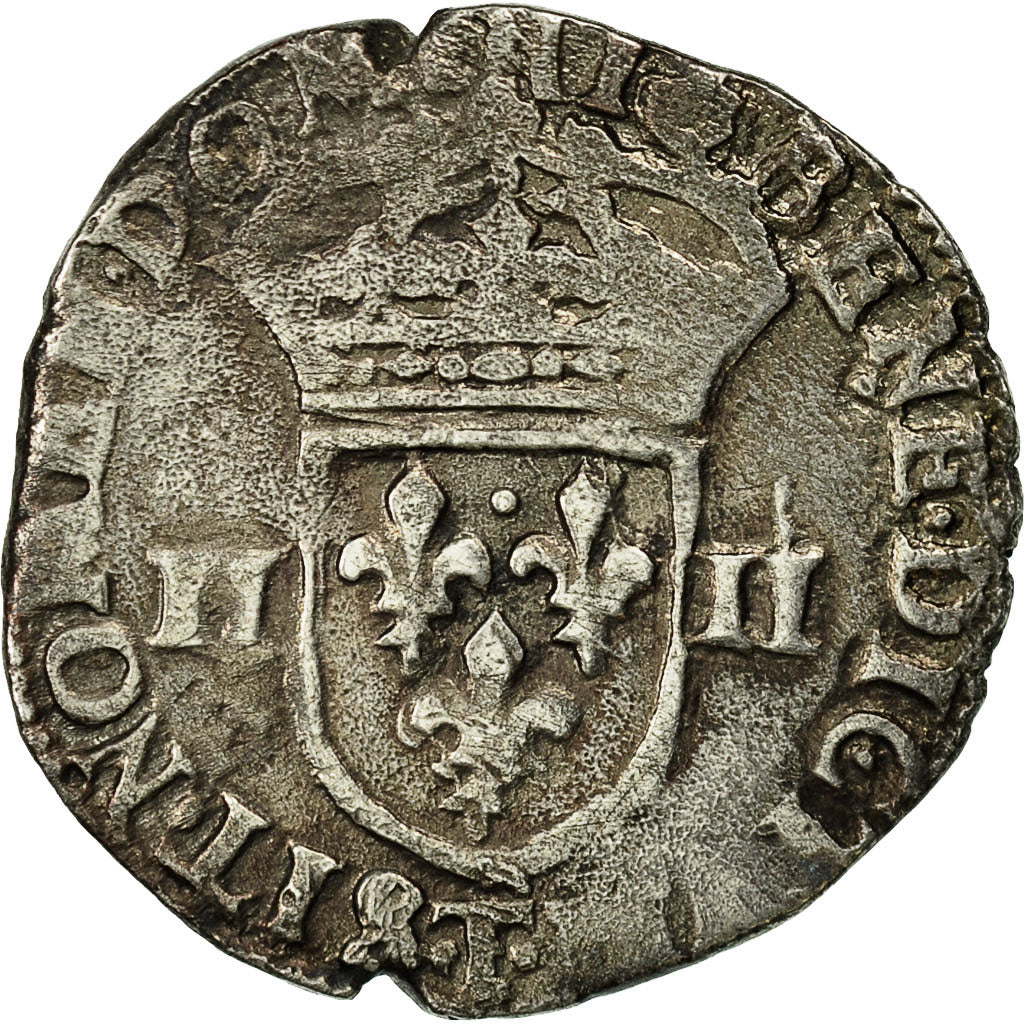 Coin, France, Henri IV, 1/4 Ecu, 1610, Nantes, VF(30-35), Silver, Sombart:4678