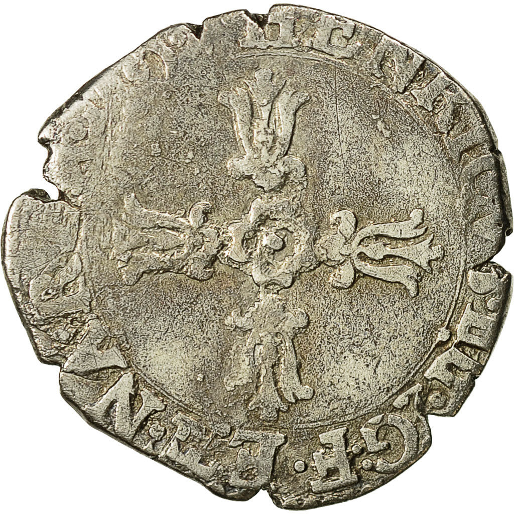 Münze, Frankreich, Henri IV, 1/8 Ecu, 1600, Nantes, S, Silber, Sombart:4688