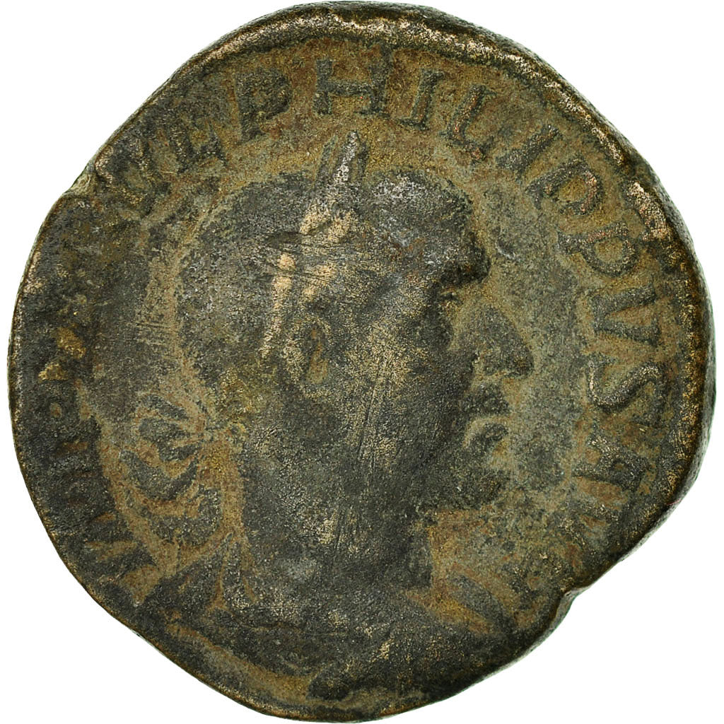 Coin, Philip I, Sestertius, 245, Rome, VF(30-35), Copper, RIC:180a