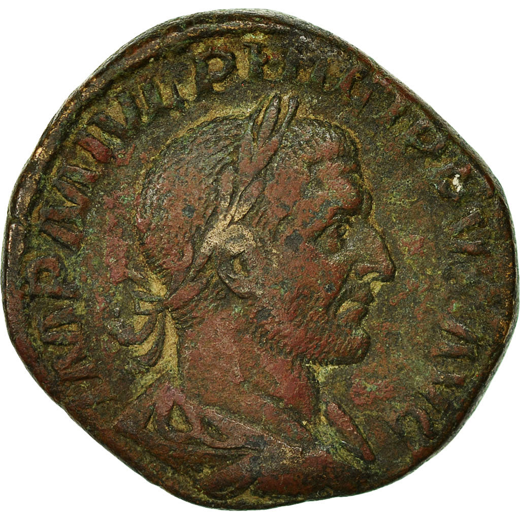Coin, Philip I, Sestertius, 244, Rome, EF(40-45), Copper, RIC:184a