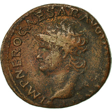 Coin, Nero, As, 66, Lyons, VF(30-35), Copper, RIC:544
