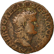 Münze, Nero, As, 66, Lyons, S+, Kupfer, RIC:543