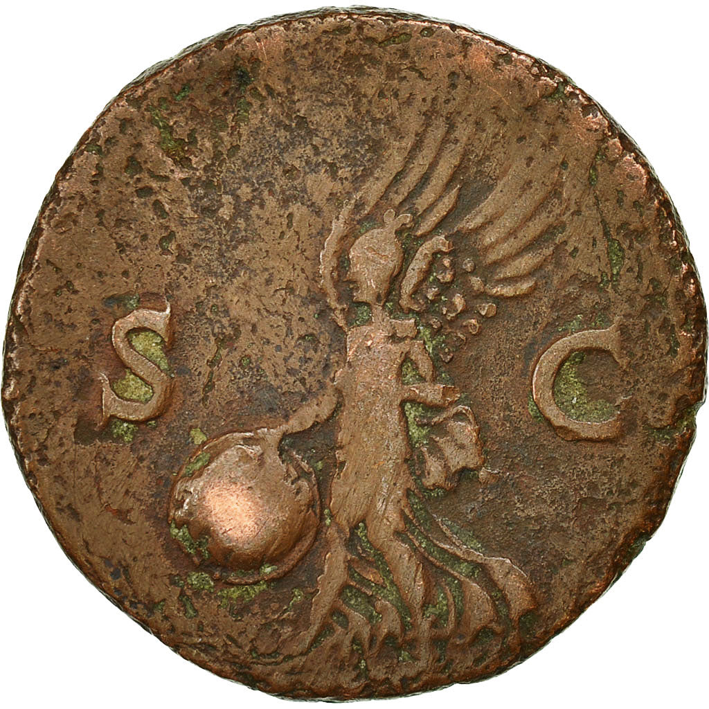 Münze, Nero, As, 66, Lyons, S+, Kupfer, RIC:543