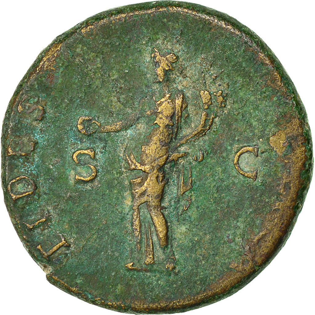 Coin, Vespasian, Dupondius, 77-78, Lyons, VF(30-35), Copper, RIC:1211
