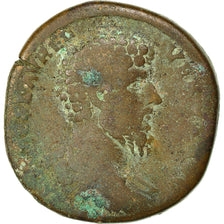Monnaie, Lucius Verus, Sesterce, 163, Rome, TB, Cuivre, RIC:1326