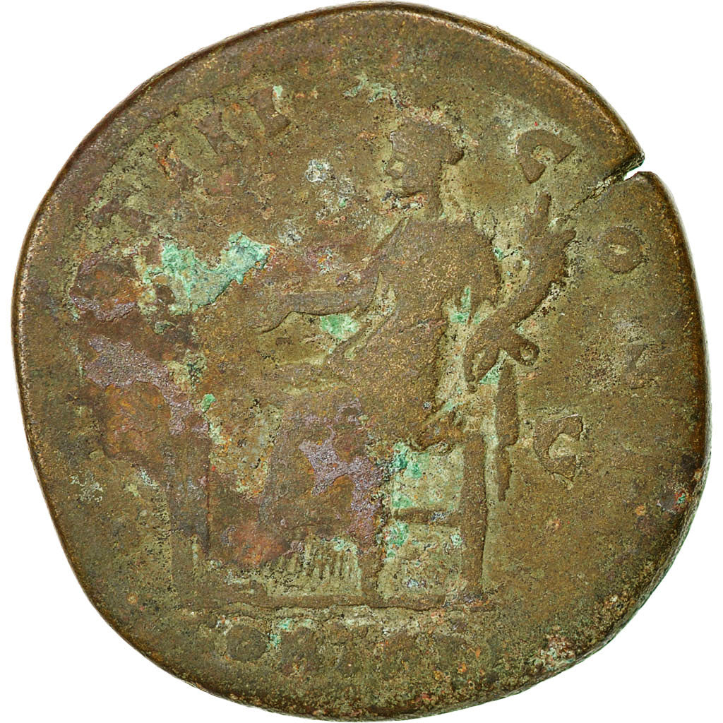 Coin, Lucius Verus, Sestertius, 163, Rome, VF(20-25), Copper, RIC:1326