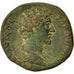 Coin, Marcus Aurelius, Sestertius, 154-155, Rome, EF(40-45), Copper, RIC:1314a