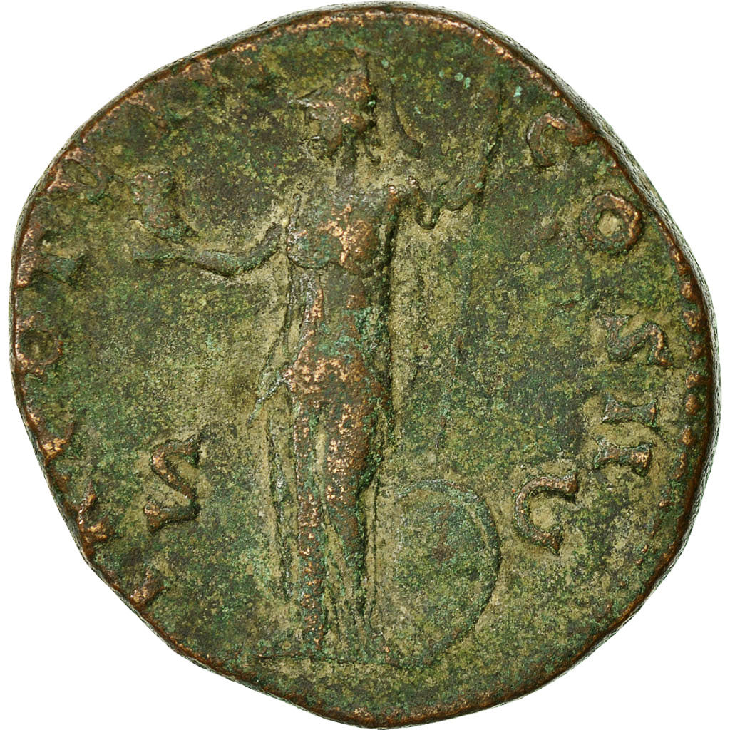 Monnaie, Marc Aurèle, Sesterce, 154-155, Rome, TTB, Cuivre, RIC:1314a