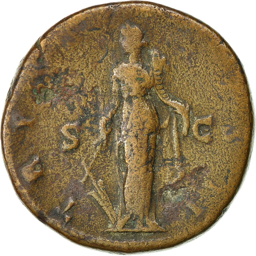 Coin, Antoninus Pius, Sestertius, 140-144, Rome, EF(40-45), Bronze, RIC:700a