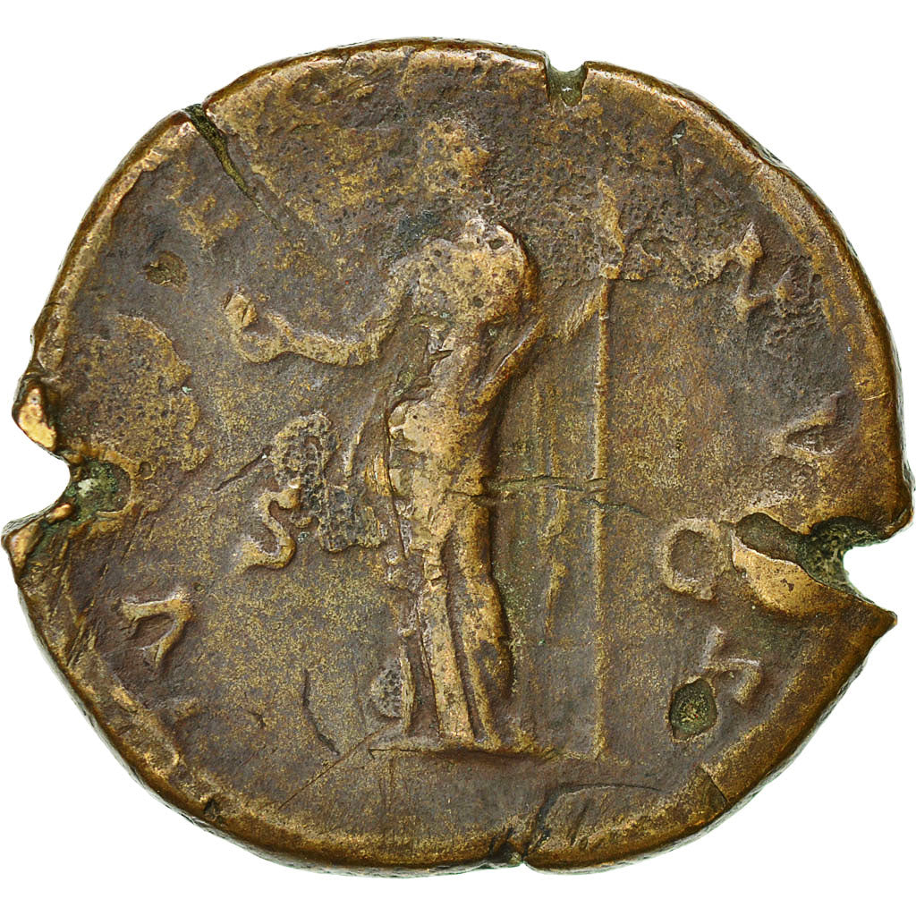 Moneda, Faustina II, Sestercio, 148-152, Rome, BC+, Bronce, RIC:1387a
