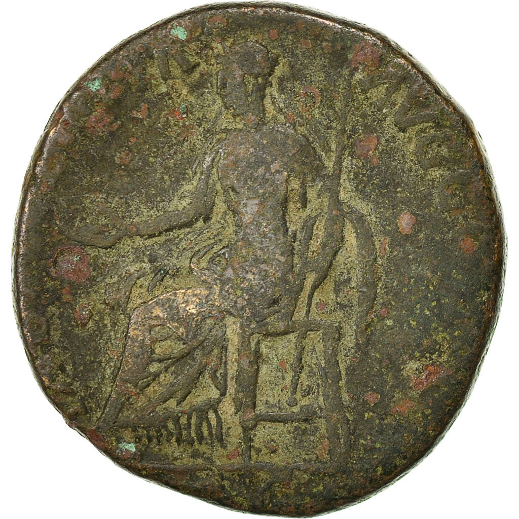 Moneda, Antoninus Pius, Dupondius, 153-154, Rome, BC+, Cobre, RIC:919