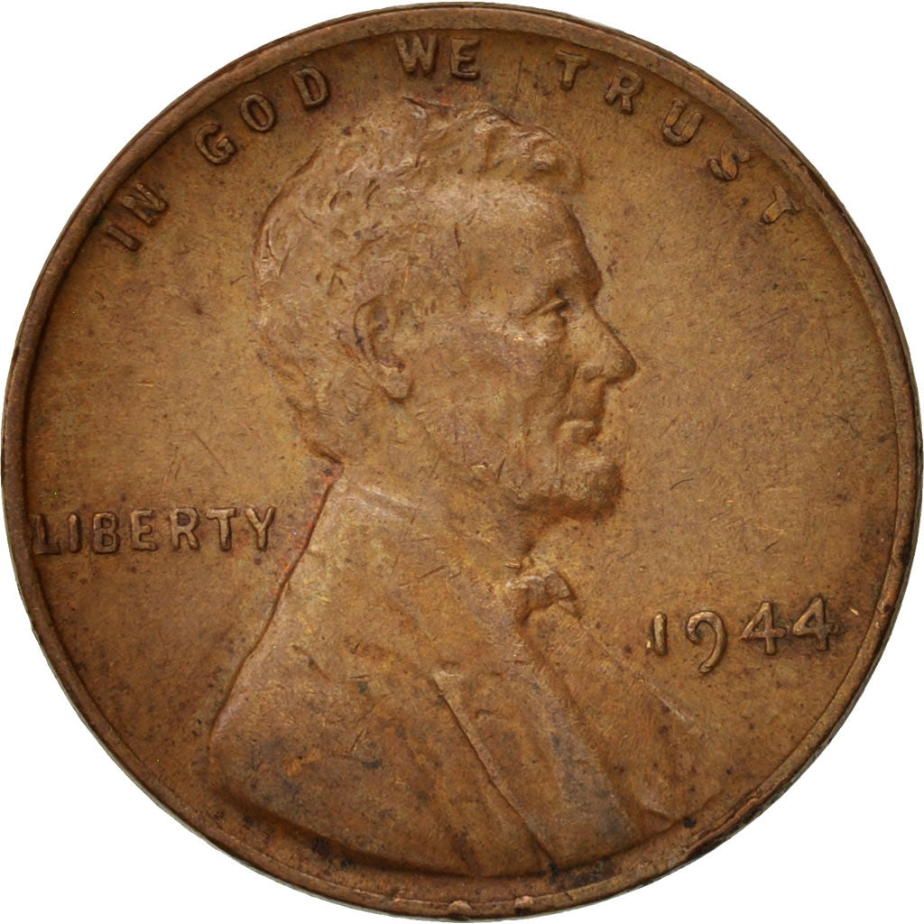 Coin, United States, Lincoln Cent, Cent, 1944, U.S. Mint, Philadelphia