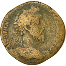 Coin, Marcus Aurelius, Sestertius, 177, Rome, VF(20-25), Copper, RIC:1218