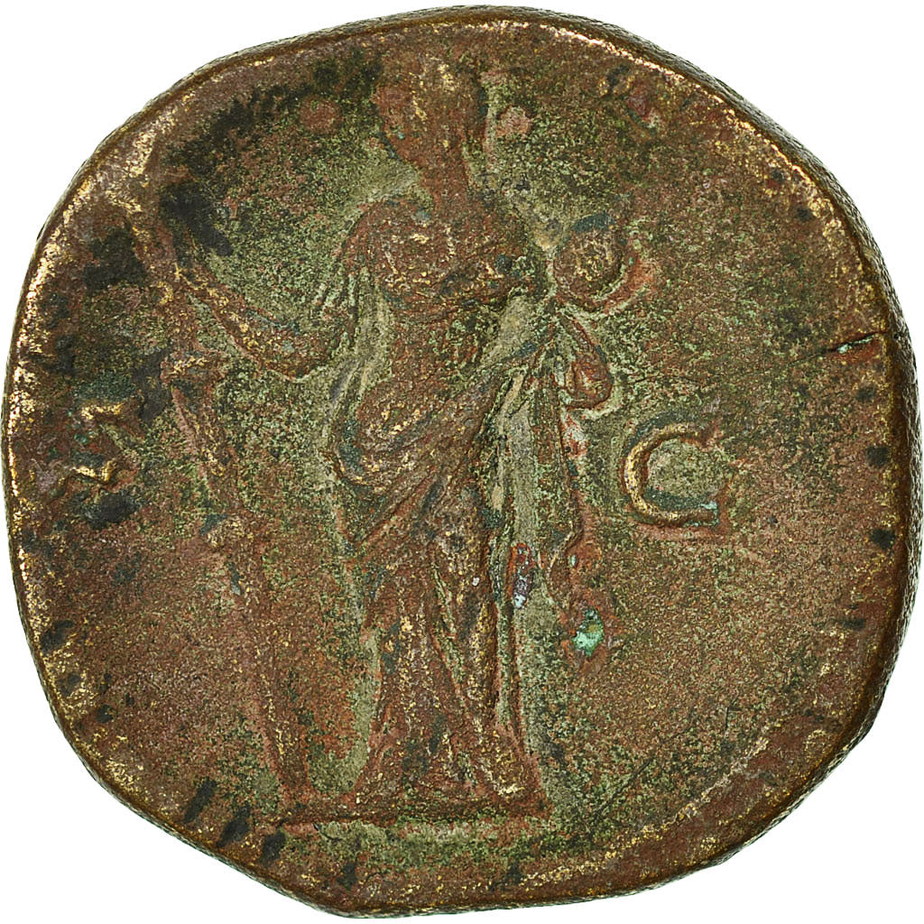 Monnaie, Faustine I, Sesterce, 147, Rome, B+, Cuivre, RIC:1151