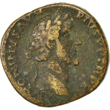 Moneta, Antoninus Pius, Sesterzio, 148-149, Rome, MB, Rame, RIC:855