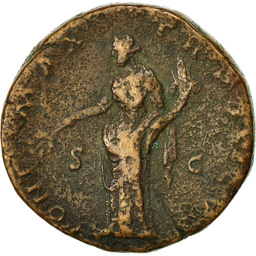 Coin, Antoninus Pius, Sestertius, 138, Rome, VF(20-25), Copper, RIC:519a