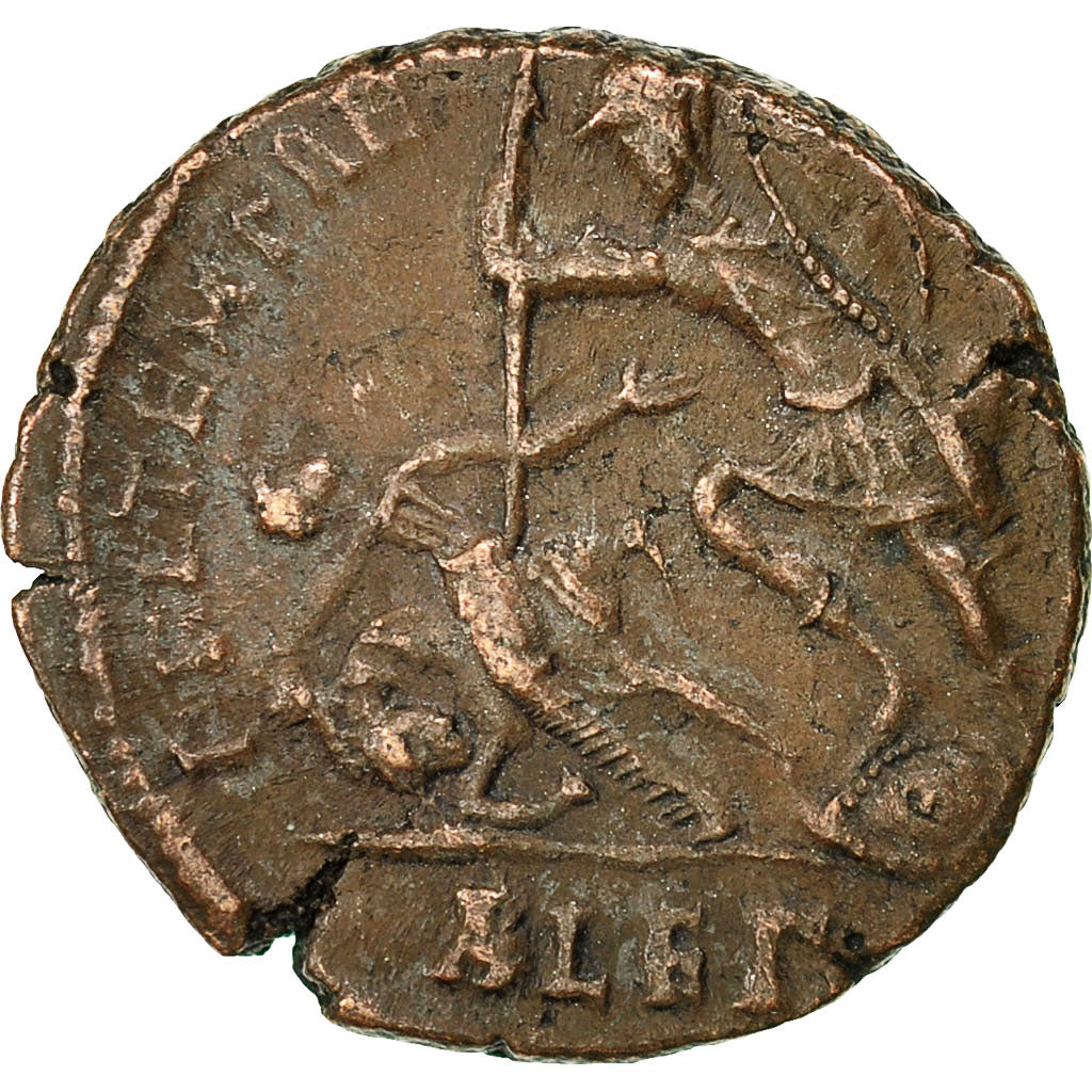 Coin, Constantius Gallus, Maiorina, 351, Alexandria, AU(50-53), Copper, RIC:74