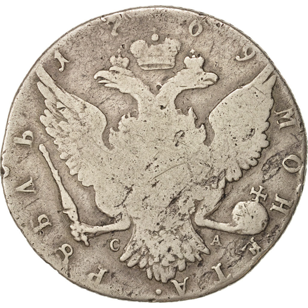 Coin, Russia, Catherine II, Rouble, 1769, Saint-Petersburg, VF(20-25), Silver
