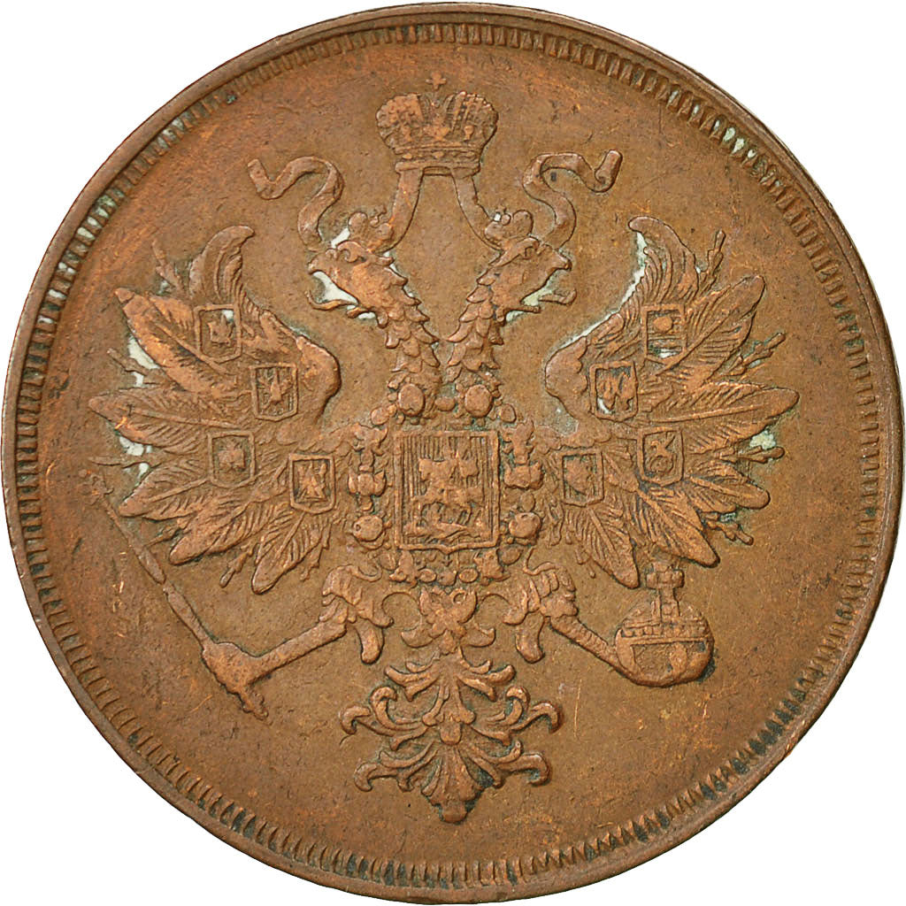 Münze, Russland, Alexander II, 3 Kopeks, 1859, Ekaterinbourg, VZ+, Kupfer