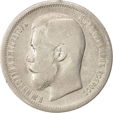 Russie, Nicholas II, 50 Kopeks, 1899, St. Petersburg, Argent, KM:58.2