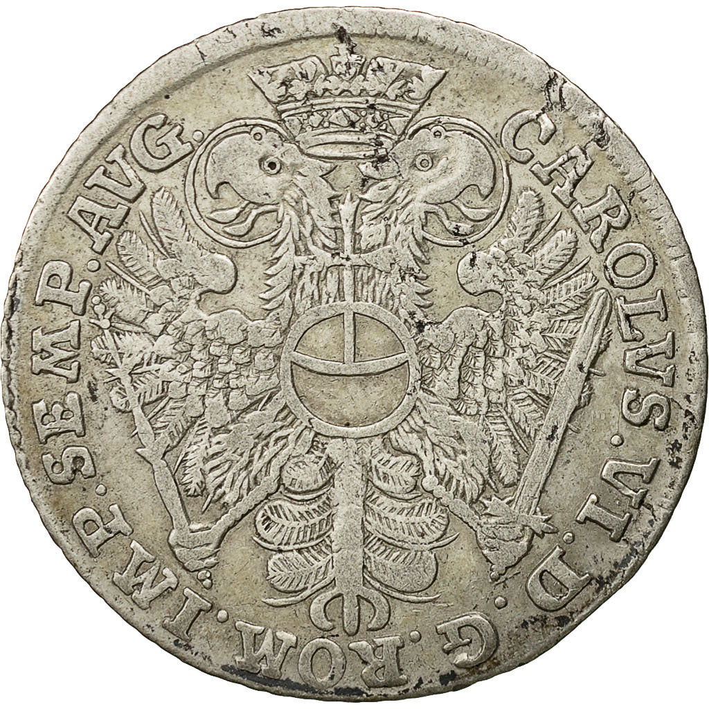 Coin, German States, HAMBURG, 8 Schilling, 1/2 Mark, 1726, AU(50-53), Silver