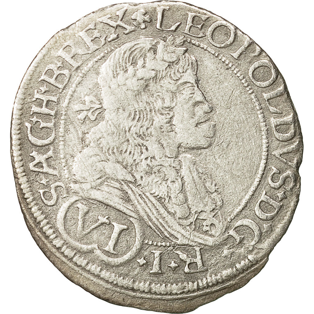 Coin, Austria, Leopold I, 6 Kreuzer, 1677, Vienna, EF(40-45), Silver, KM:1185