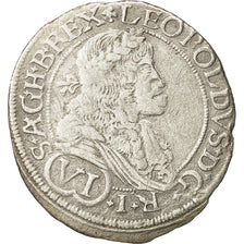 Münze, Österreich, Leopold I, 6 Kreuzer, 1677, Vienna, SS, Silber, KM:1185