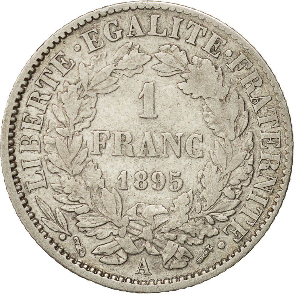 Coin, France, Cérès, Franc, 1895, Paris, EF(40-45), Silver, KM:822.1