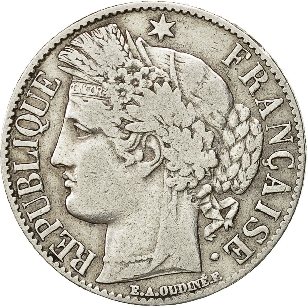 Coin, France, Cérès, Franc, 1887, Paris, EF(40-45), Silver, KM:822.1