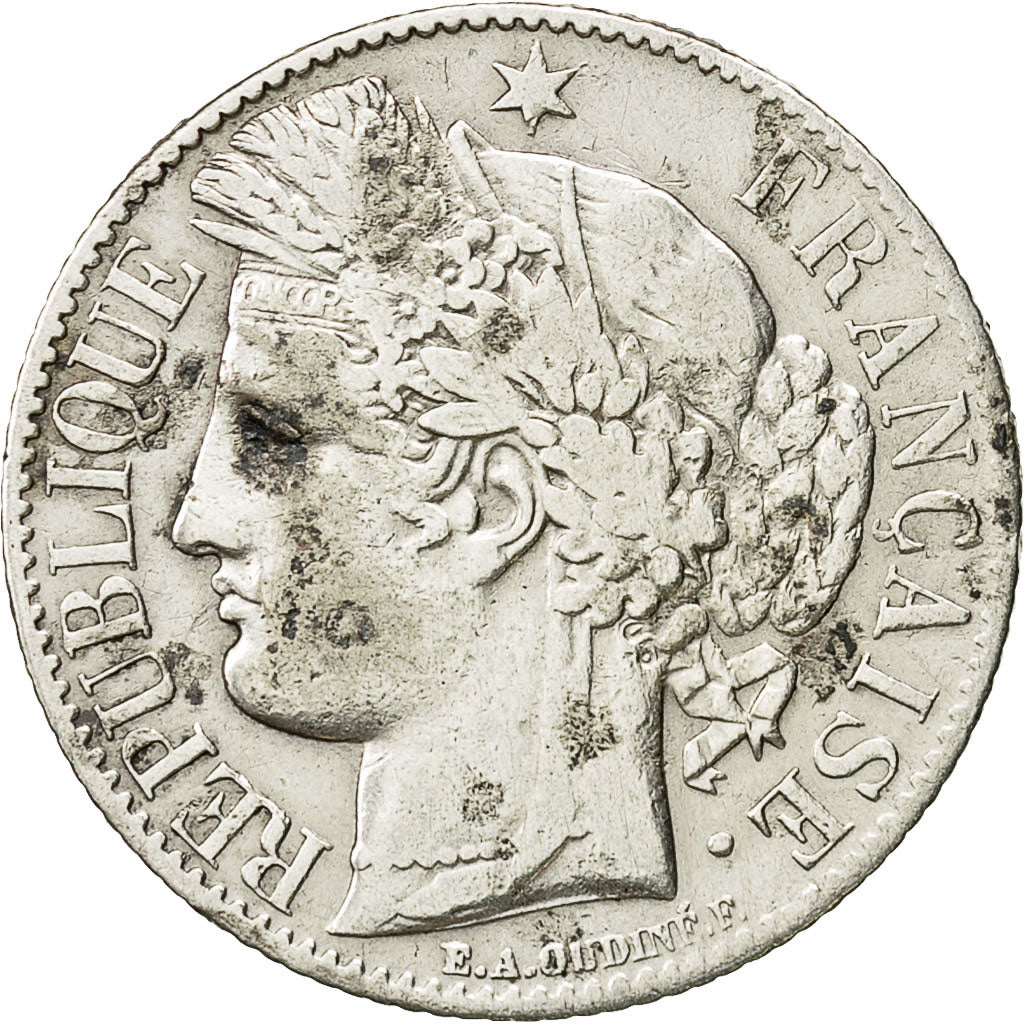 Coin, France, Cérès, Franc, 1881, Paris, EF(40-45), Silver, KM:822.1