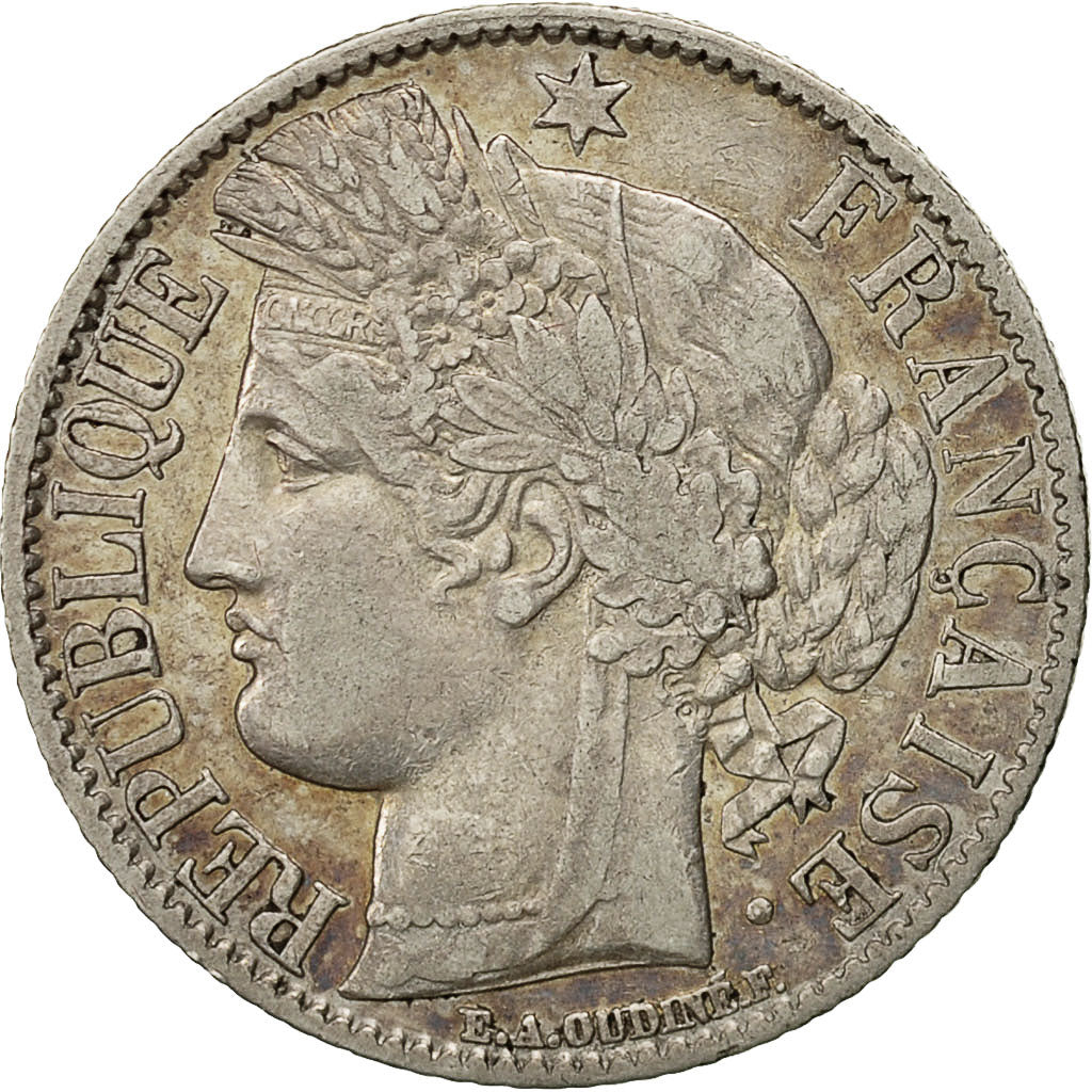 Monnaie, France, Cérès, Franc, 1872, Paris, SUP+, Argent, KM:822.1