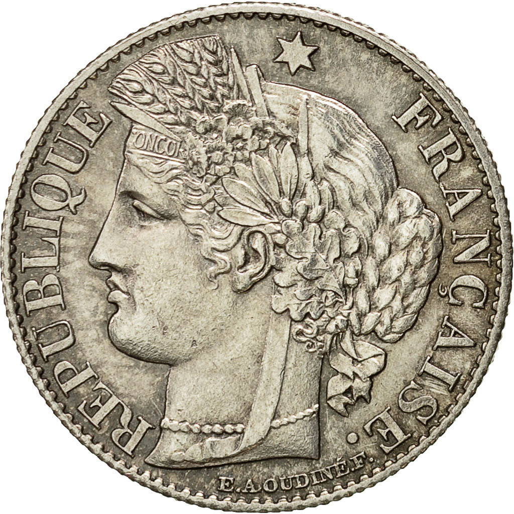 Coin, France, Cérès, 50 Centimes, 1895, Paris, MS(64), Silver, KM:834.1