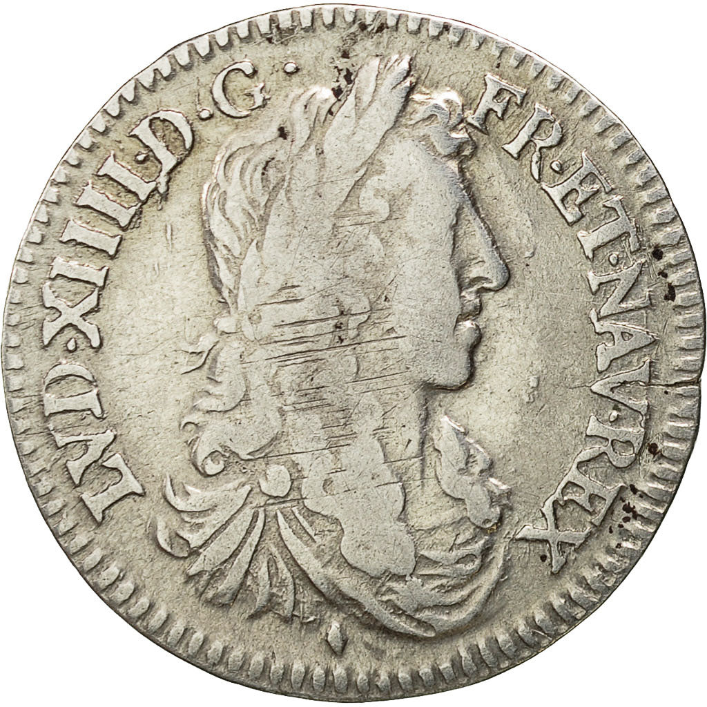 Monnaie, France, Louis XIV, 1/12 Écu au buste juvénile, 1/12 ECU, 10 Sols