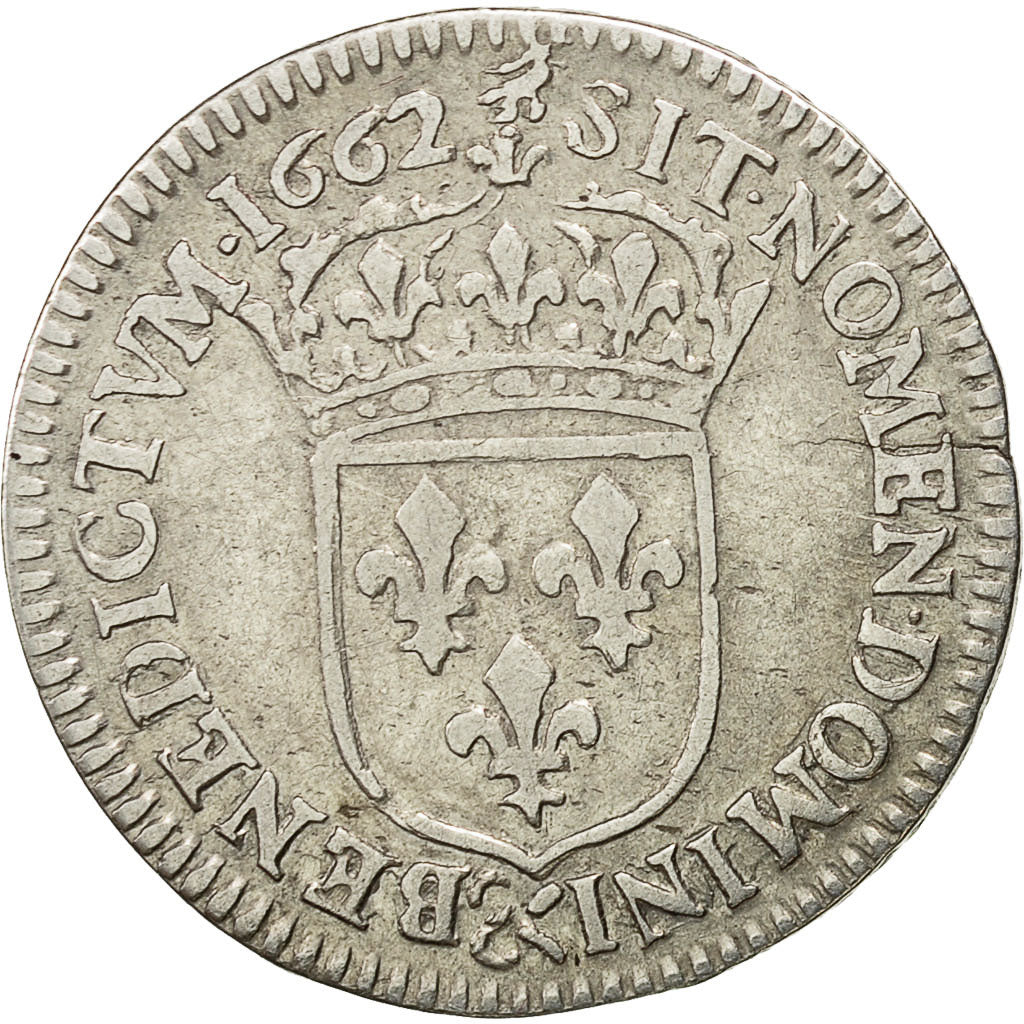 Monnaie, France, Louis XIV, 1/12 Écu au buste juvénile, 1/12 ECU, 10 Sols