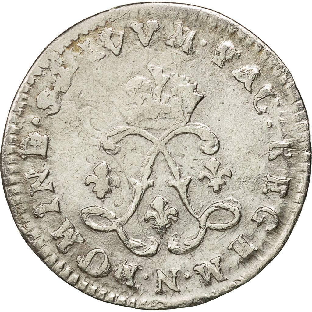 Monnaie, France, Louis XIV, 4 Sols aux 2 L, 4 Sols 2 Deniers, 1692, Montpellier