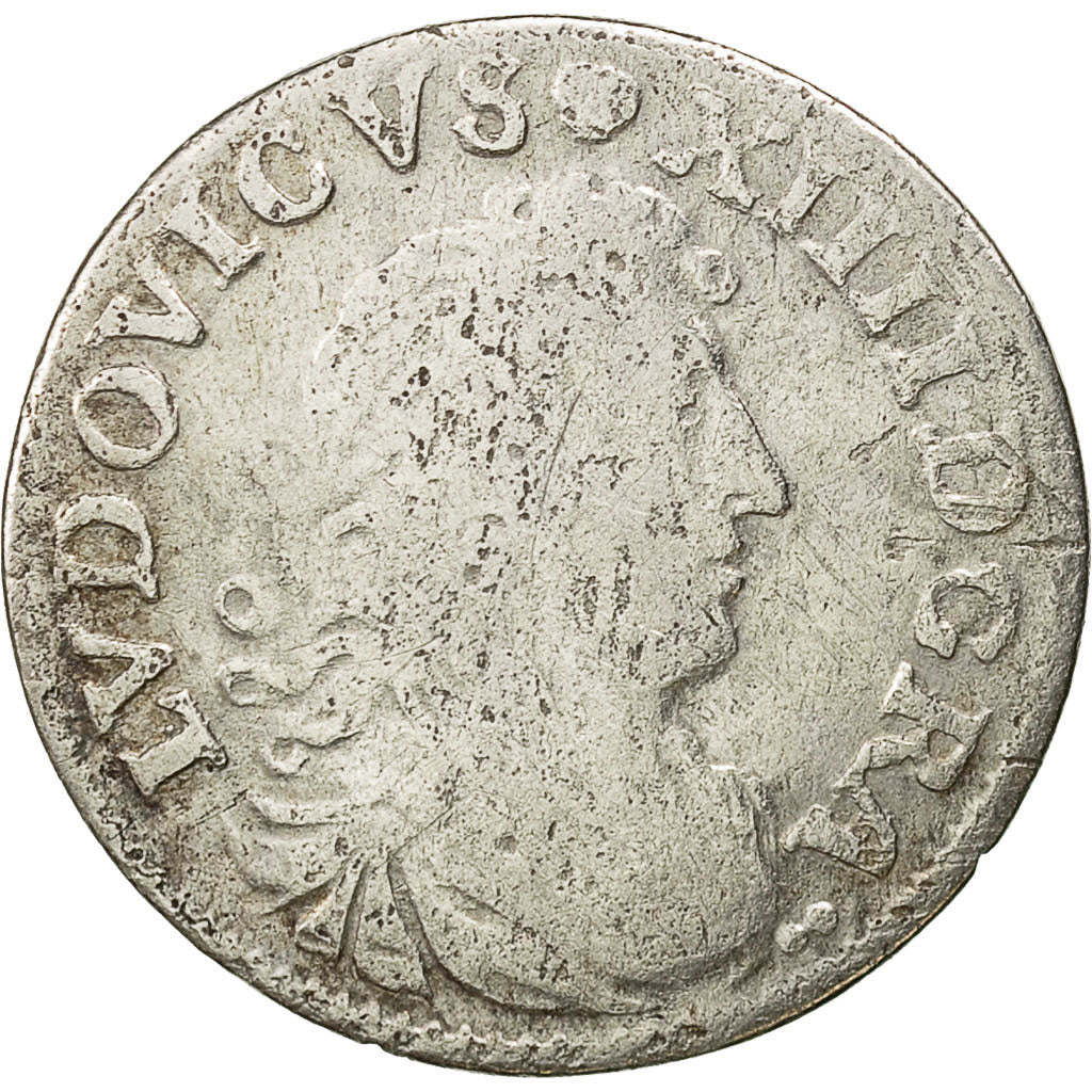 Moneda, Francia, Louis XIV, 4 Sols dits « des Traitants », 4 Sols, 1677
