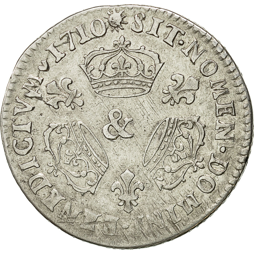Coin, France, Louis XIV, 1/10 Écu aux 3 couronnes, 1/10 Ecu, 1710, Aix