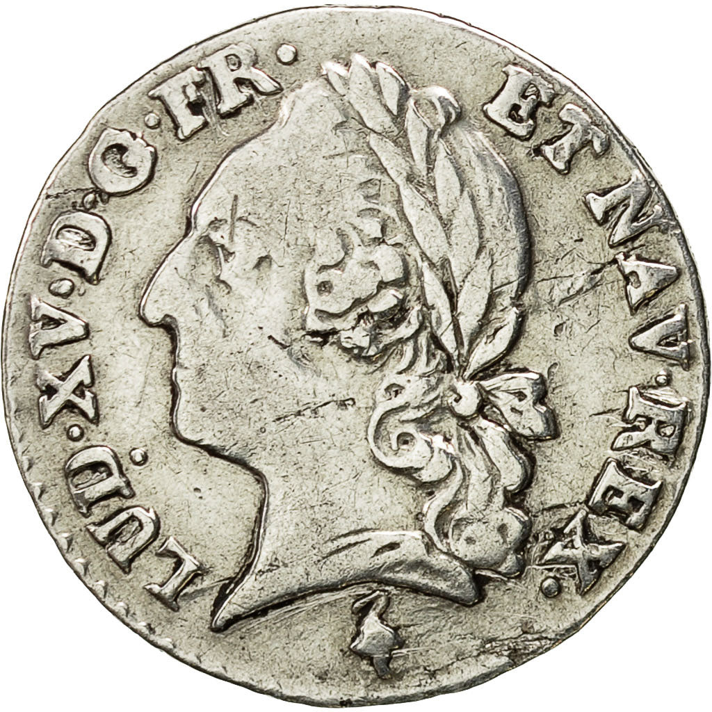 Coin, France, Louis XV, 1/20 Écu à la vieille tête (6 sols), 6 Sols, 1/20