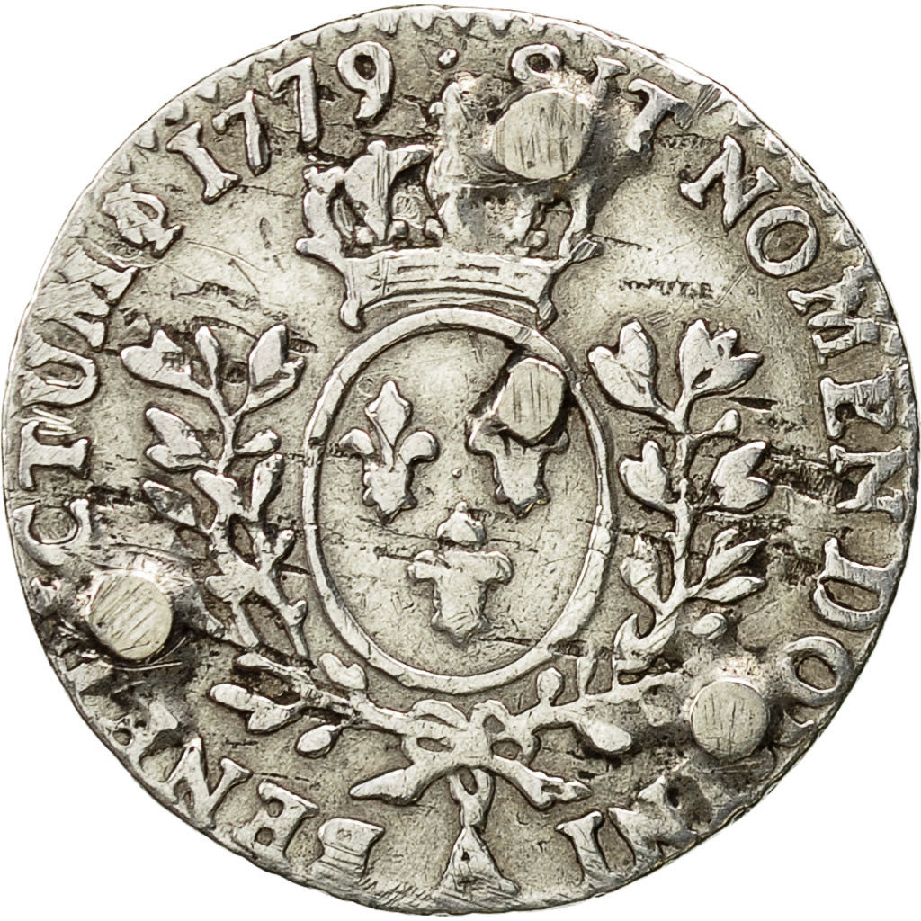 Coin, France, Louis XV, 1/20 Écu à la vieille tête (6 sols), 6 Sols, 1/20