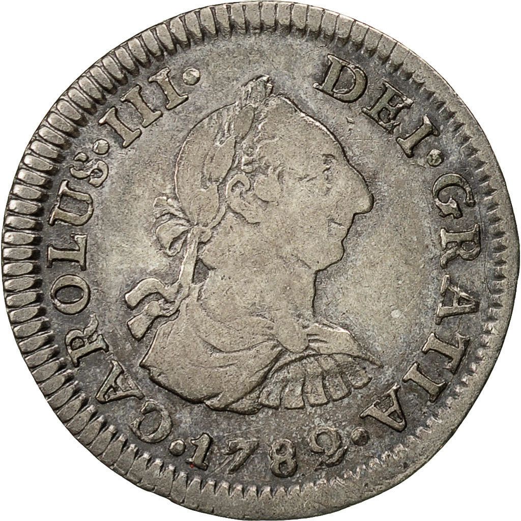 Coin, Mexico, Charles III, 1/2 Réal, 1782, Mexico City, EF(40-45), Silver