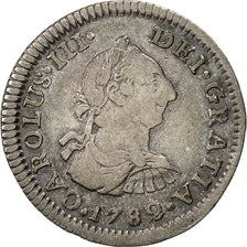 Coin, Mexico, Charles III, 1/2 Réal, 1782, Mexico City, EF(40-45), Silver