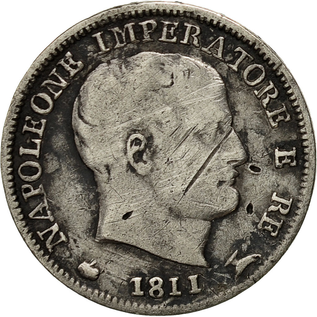 Coin, ITALIAN STATES, KINGDOM OF NAPOLEON, Napoleon I, 5 Soldi, 1811, Milan
