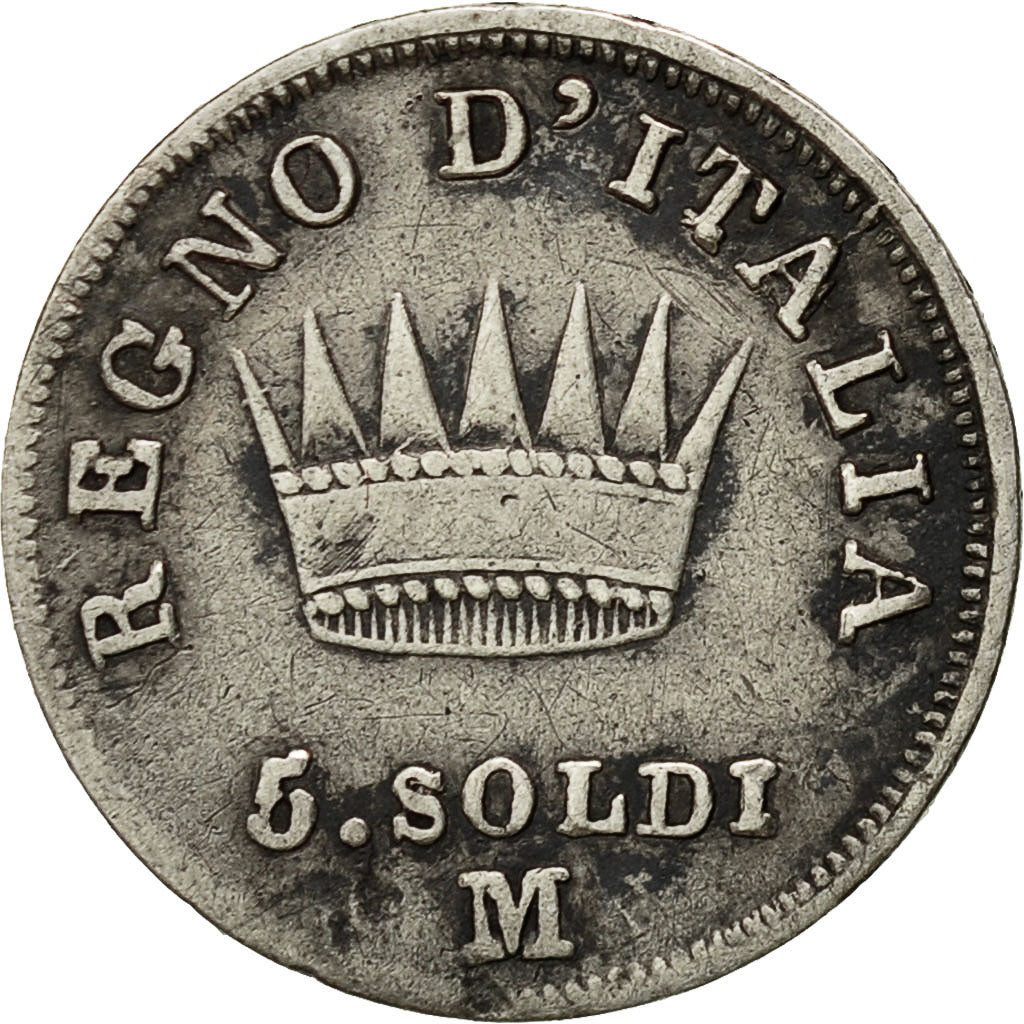 Coin, ITALIAN STATES, KINGDOM OF NAPOLEON, Napoleon I, 5 Soldi, 1811, Milan